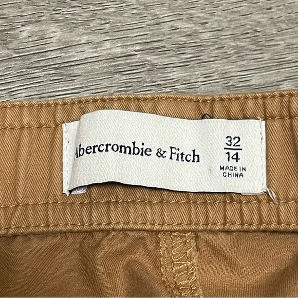 Abercrombie & Fitch Cargo Relaxed Pants Women's Brown Cotton Sz 32/14 - Picture 7 of 10